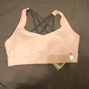 NWT! Pink Strappy back sports bra